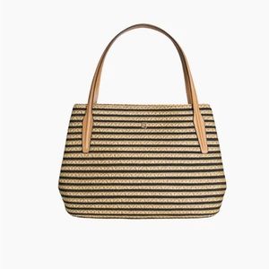 Eric Javits SQUISHEE® ISLA STRAW BAG BLACK MIX